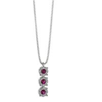Collana Comete Donna Lumiere in Oro bianco Rubino GLB1039 - GLB1039